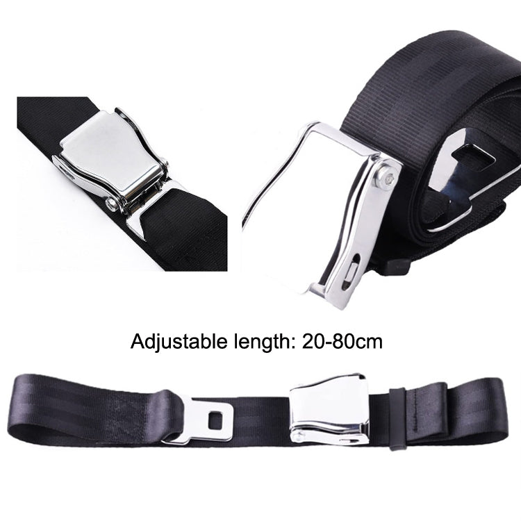 Two Point Aircraft Buckle Adjustable Seat Belt Extended Band