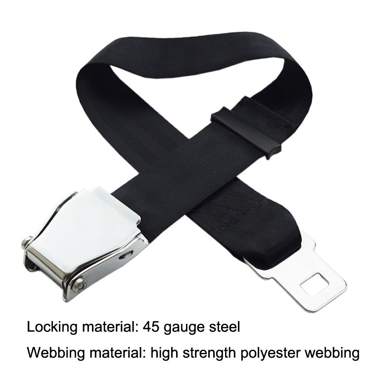 Two Point Aircraft Buckle Adjustable Seat Belt Extended Band
