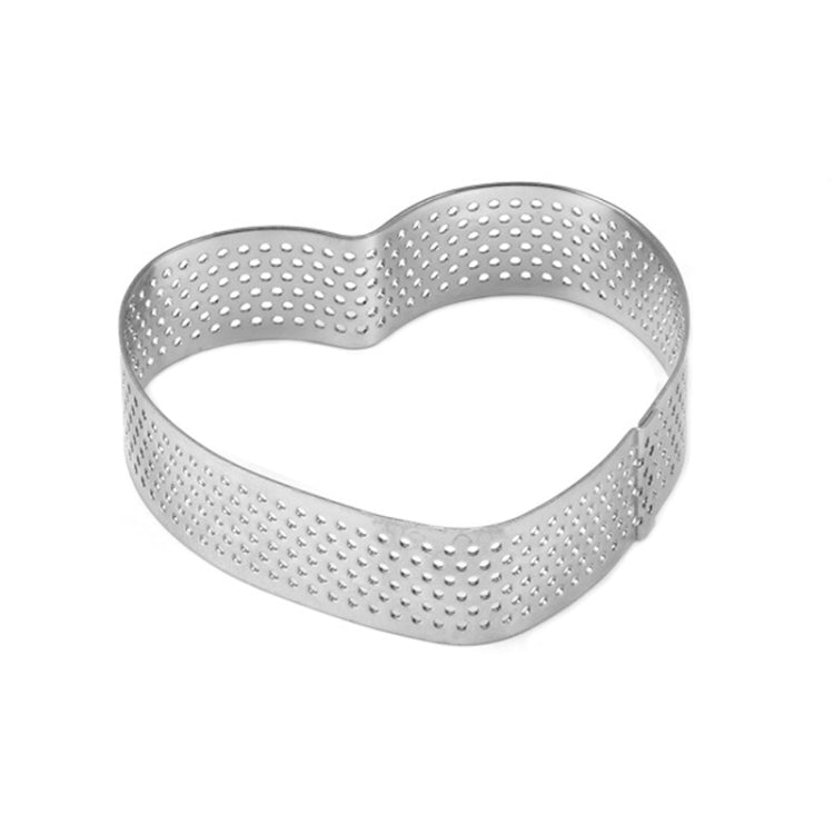 BN1006 Stainless Steel Mousse Circle Thickened Perforated Cake Mold DIY Baking Tools, Oval(5.5 inches), Round(3.5 inches), Oval(7.2 inches), Rectangle(3.9 inches), Love(3.1 inches), Rectangle(4.3 inches), Rectangle(4.7 inches), Rectangle(7 inches)     ...