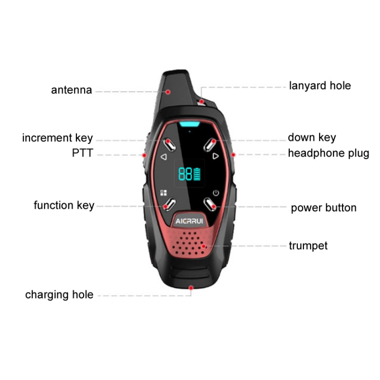 LED Display USB Charging Wireless Handheld Small Mini Walkie Talkie