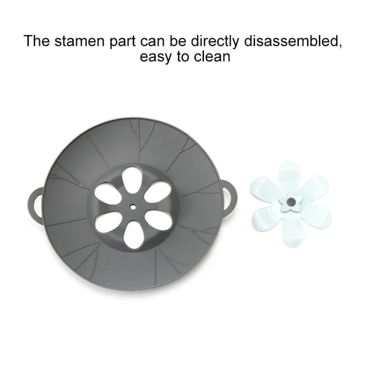 Silicone Flower Spill-proof Pot Lid Rotatable Pot Lid Kitchen Gadget, Size:
