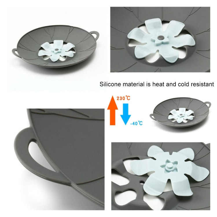 Silicone Flower Spill-proof Pot Lid Rotatable Pot Lid Kitchen Gadget, Size: