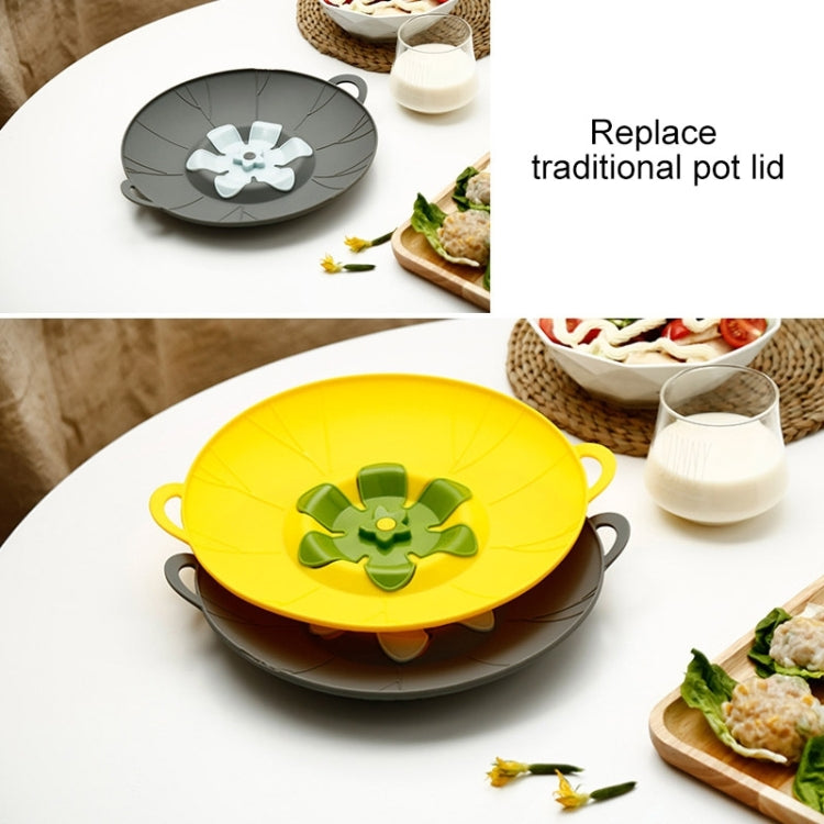 Silicone Flower Spill-proof Pot Lid Rotatable Pot Lid Kitchen Gadget, Size: