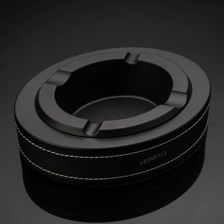 HONEST Cigar Ashtray Metal Cowhide Leather Personalized Ashtray