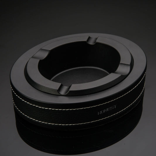 HONEST Cigar Ashtray Metal Cowhide Leather Personalized Ashtray