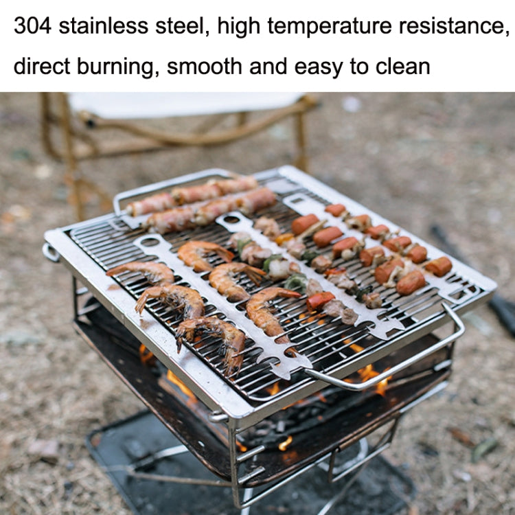 Outdoor Fish Bone Barbecue Steak 304 Stainless Steel Barbecue Stick
