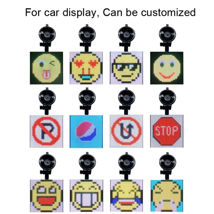 P4-32x32 RGB Full Color Emoticon Picture LED Car Display Wireless Transmission Wifi Custom