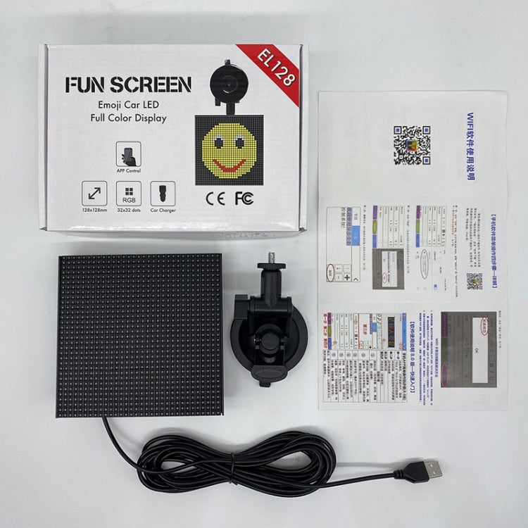 P4-32x32 RGB Full Color Emoticon Picture LED Car Display Wireless Transmission Wifi Custom