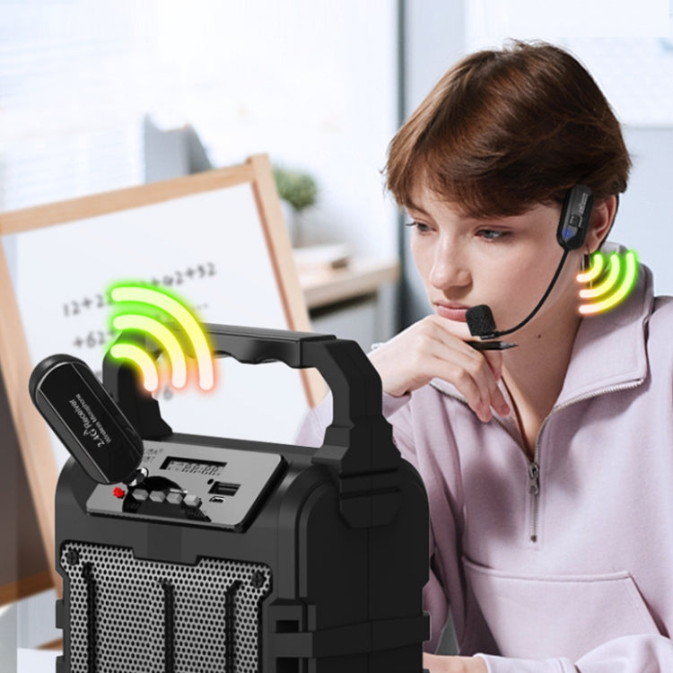 Wireless Head-Mounted Condenser Microphone Anti-Howling Loudspeaker