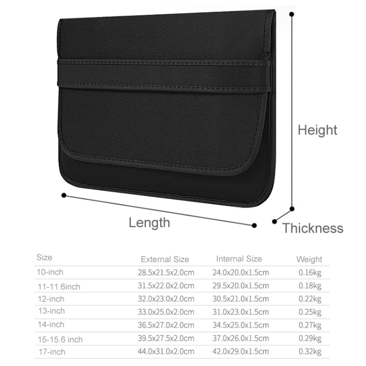 Neoprene Laptop Lining Bag Horizontal Section Flap Clutch Bag