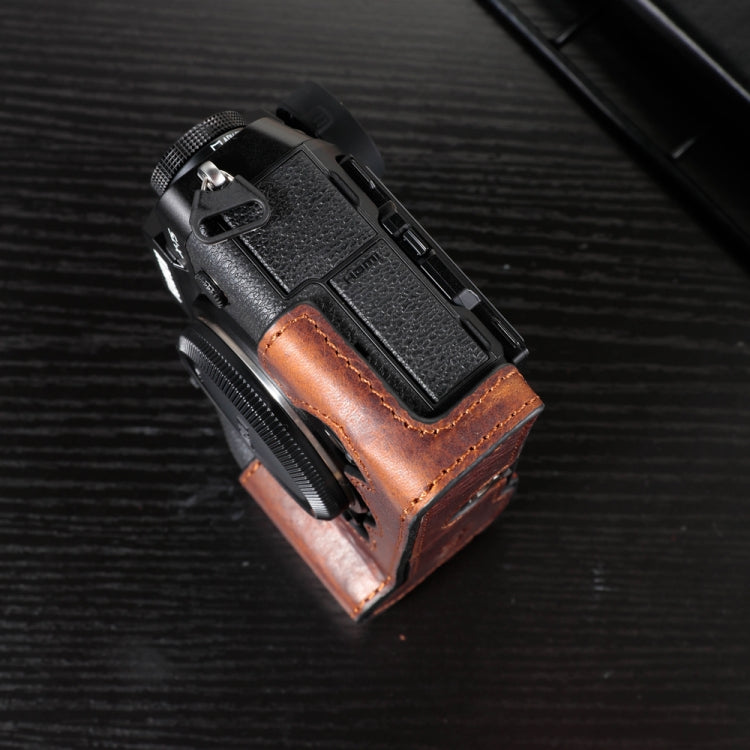 For FUJIFILM X-T5 Camera Cowhide Bag Anti-scratch Protective Case Base Cover