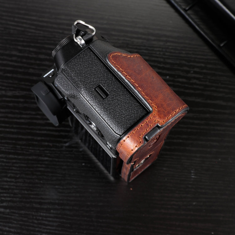 For FUJIFILM X-T5 Camera Cowhide Bag Anti-scratch Protective Case Base Cover