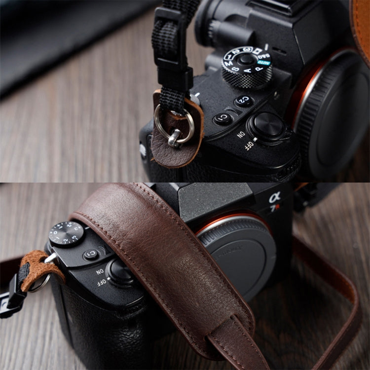 Outdoor Photography Cowhide Leather Camera Shoulder Hanging Neck Winding Strap, Spec:
