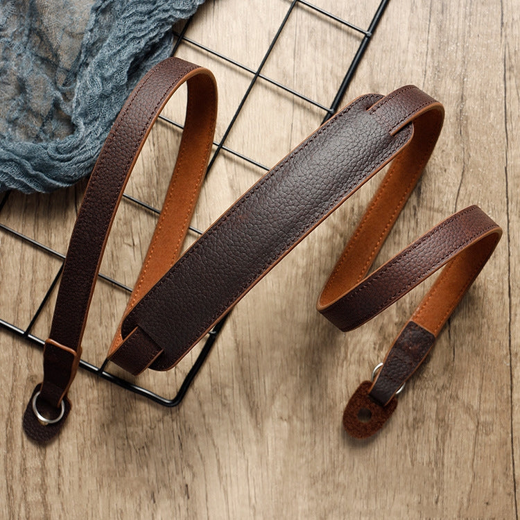 Outdoor Photography Cowhide Leather Camera Shoulder Hanging Neck Winding Strap, Spec: