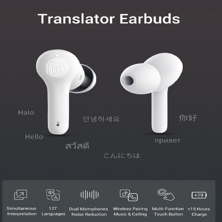 M6 Multi-country Mutual Translation Smart Bluetooth Translation Earphone Supports 127 Languages
