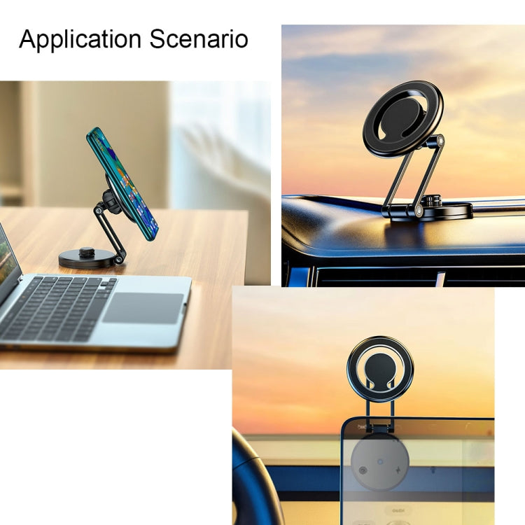 D27 Car Magnetic Telescopic Folding Navigation Mobile Phone Holder