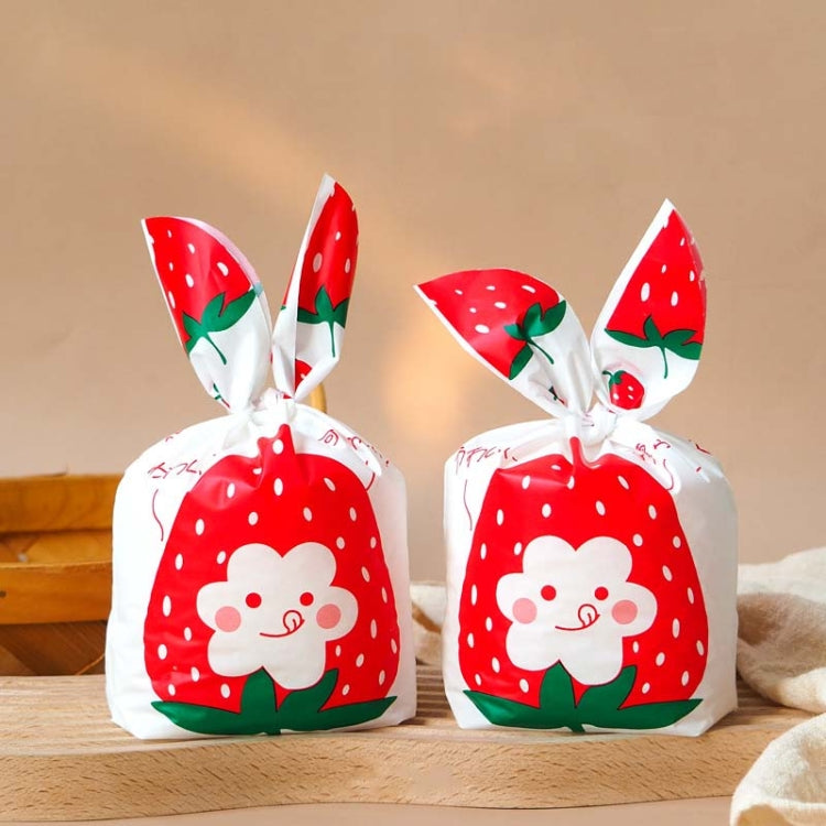 1bag Candy Packaging Bags Baking Biscuit Gift Bags, Green Scarf Bear, Space Rabbit, Red Snow Carnival, Strawberry Flower, Red Scarf Bear, Blue Bunny Girl, Pink Rabbit Flower, Fresh Flower, Colorful Abstract Strip, Green White Cat, Red Fried Egg        ...