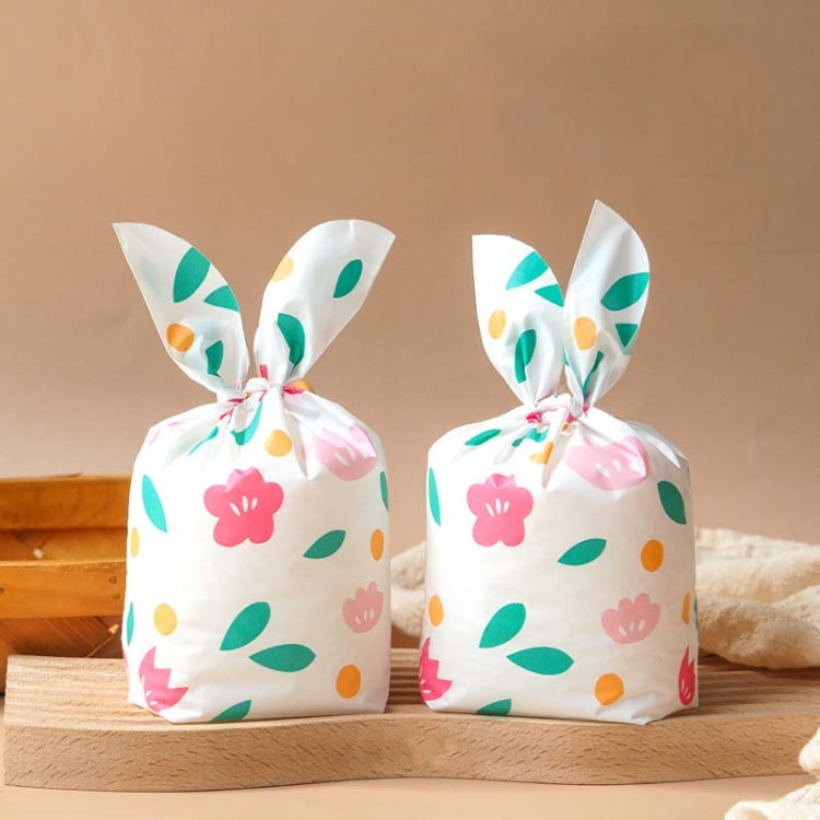 1bag Candy Packaging Bags Baking Biscuit Gift Bags, Green Scarf Bear, Space Rabbit, Red Snow Carnival, Strawberry Flower, Red Scarf Bear, Blue Bunny Girl, Pink Rabbit Flower, Fresh Flower, Colorful Abstract Strip, Green White Cat, Red Fried Egg        ...