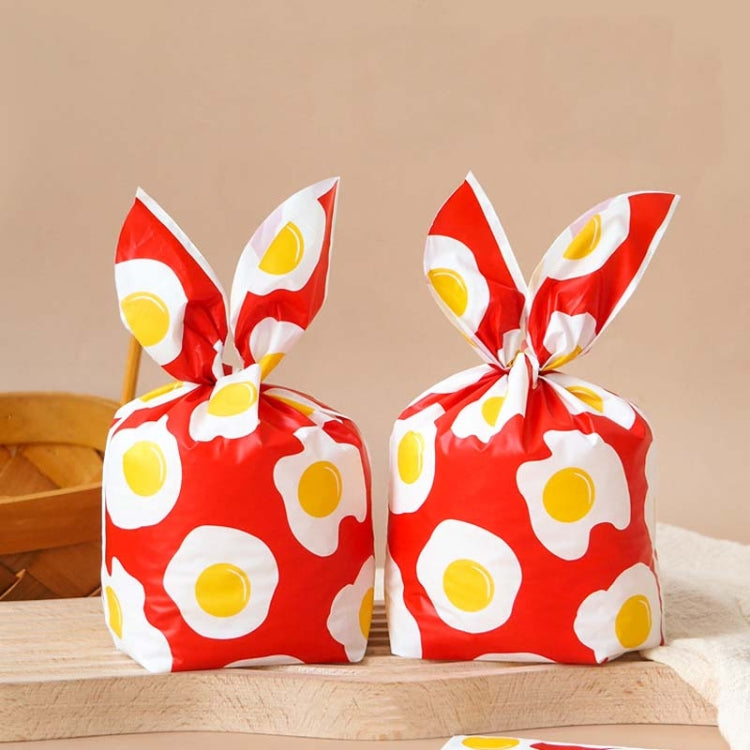 1bag Candy Packaging Bags Baking Biscuit Gift Bags, Green Scarf Bear, Space Rabbit, Red Snow Carnival, Strawberry Flower, Red Scarf Bear, Blue Bunny Girl, Pink Rabbit Flower, Fresh Flower, Colorful Abstract Strip, Green White Cat, Red Fried Egg        ...