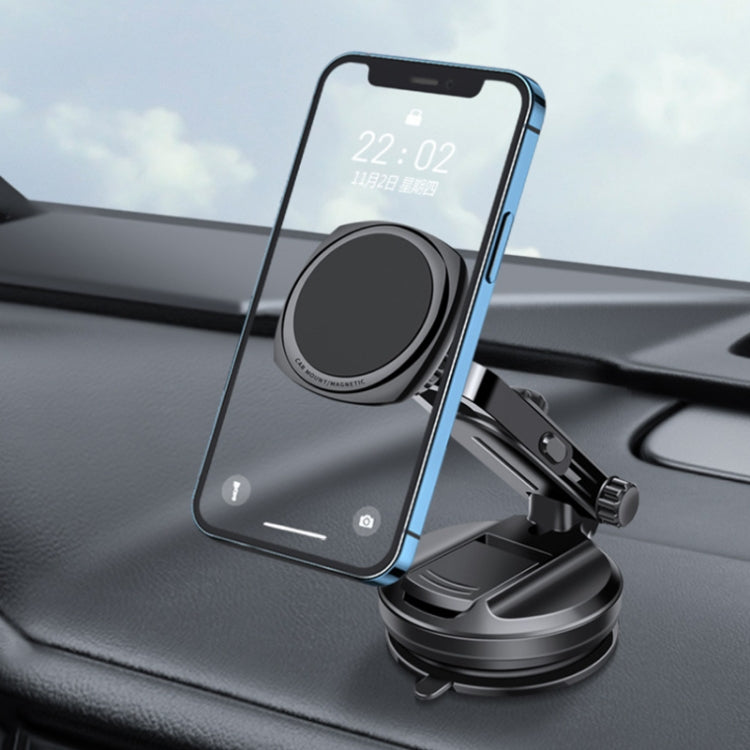 Car Telescopic Suction Cup Rubber Bottom Strong Magnetic Mobile Phone Holder