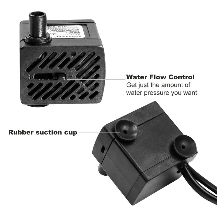 3W 4 Light Silent Aquarium Fish Tank Filtration Submersible Pump Fountain Water Pump