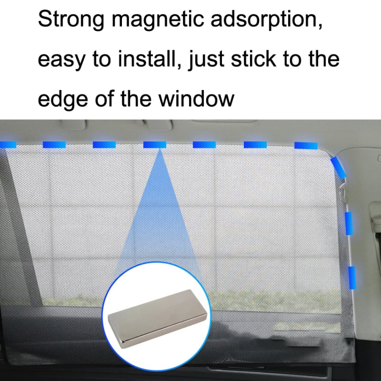 Car Sunshade Magnetic Iron Reflective Mesh Gauze Sunscreen Heat Insulation Sunshade Baffle