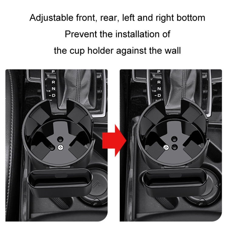2 in 1 Car Center Console Water Cup Holder Multi-purpose Storage Box