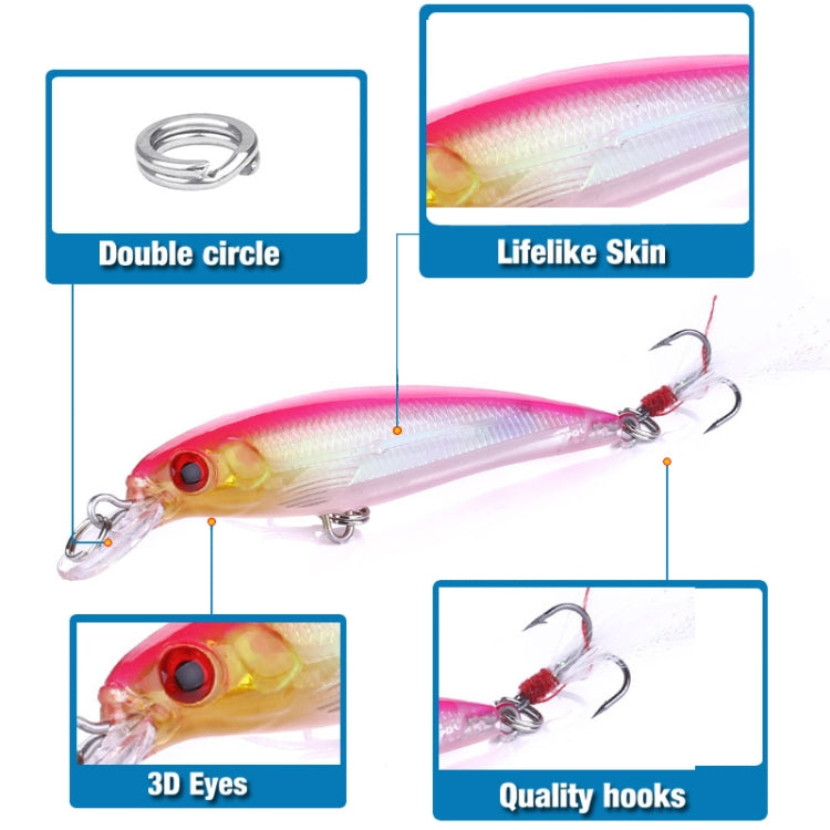 HENGJIA MI094 Simulation Laser Fake Lures Minnow Fishing Baits