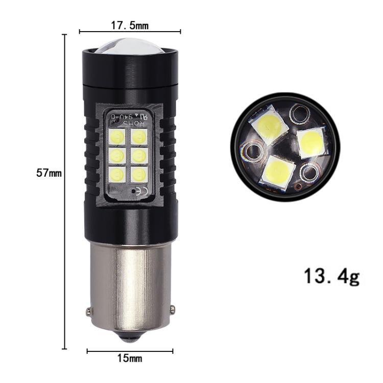 1pair Automotive High-power LED White Light Fog Lamp, 1156