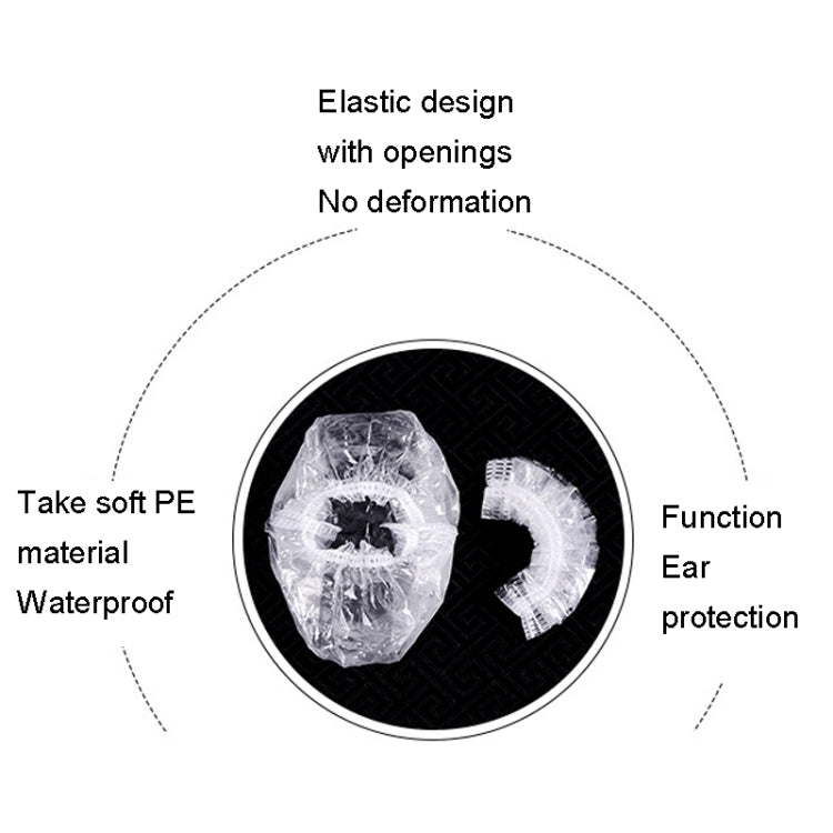 100pcs /Pack Ears Disposable Waterproof Earmuffs Hair Dyeing Bathing Beauty Waterproof Earmuffs