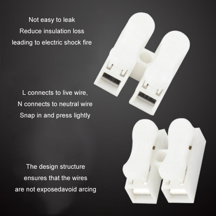 100pcs Self-Locking Push Type Ceiling Light Quick Terminal Block