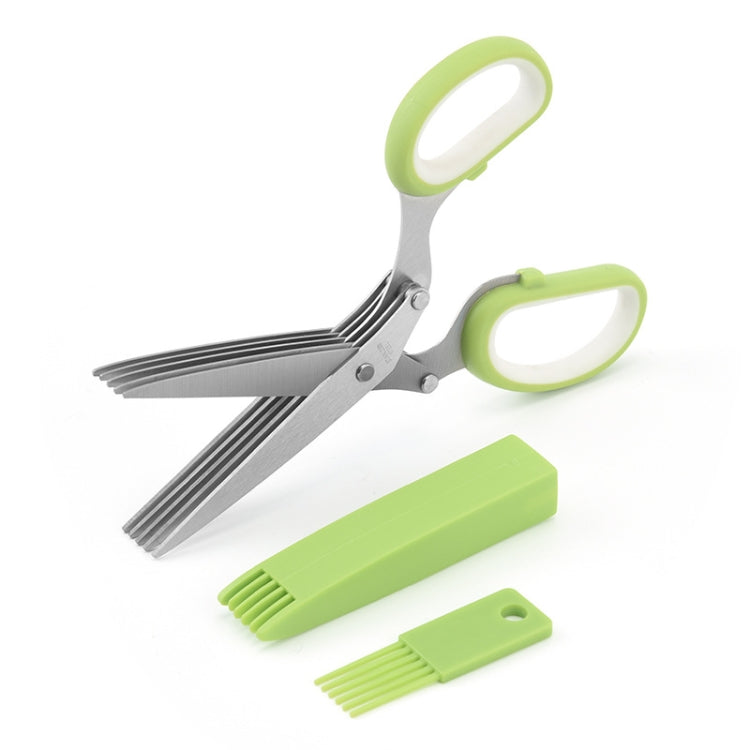 Five-Layer Vegetable Scissors Office Shredding Stainless Steel Scissors