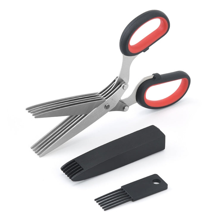 Five-Layer Vegetable Scissors Office Shredding Stainless Steel Scissors