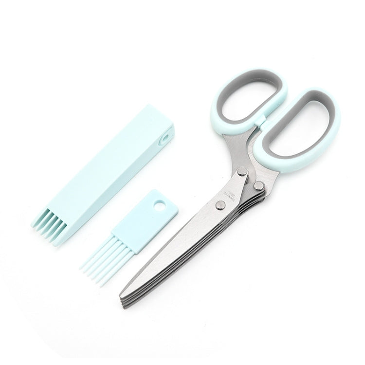 Five-Layer Vegetable Scissors Office Shredding Stainless Steel Scissors