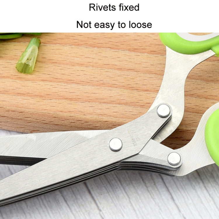 Five-Layer Vegetable Scissors Office Shredding Stainless Steel Scissors