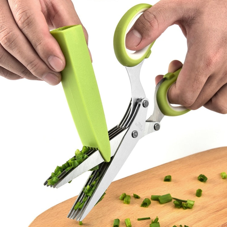Five-Layer Vegetable Scissors Office Shredding Stainless Steel Scissors