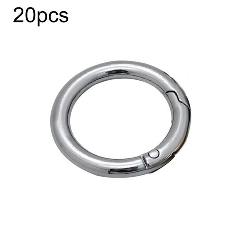 20pcs Zinc Alloy Spring Ring Metal Open Bag Webbing Keychain