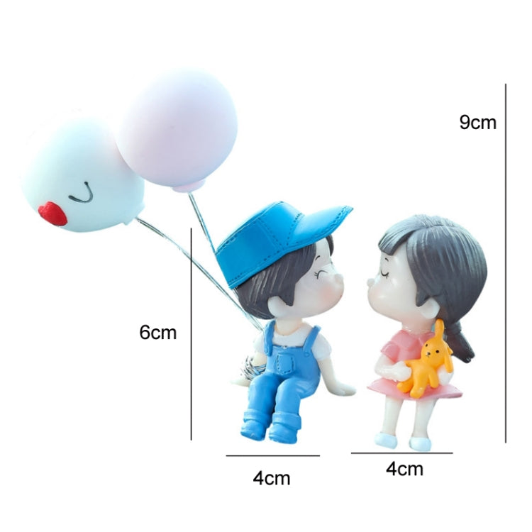 Car Ornament Ornament Lovely Kissing Couple Doll, Color: