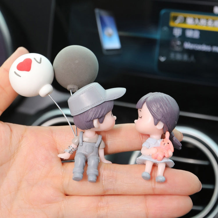 Car Ornament Ornament Lovely Kissing Couple Doll, Color: