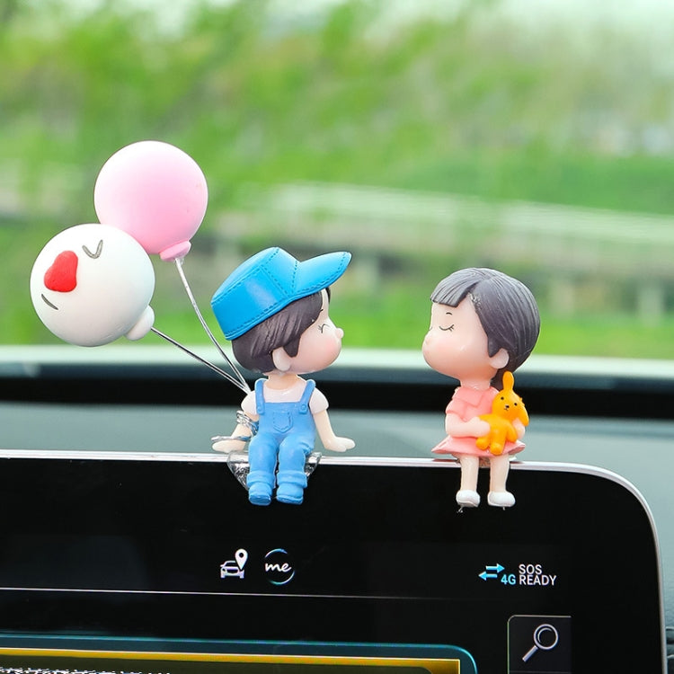 Car Ornament Ornament Lovely Kissing Couple Doll, Color: