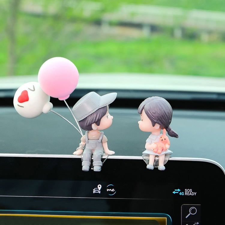 Car Ornament Ornament Lovely Kissing Couple Doll, Color: