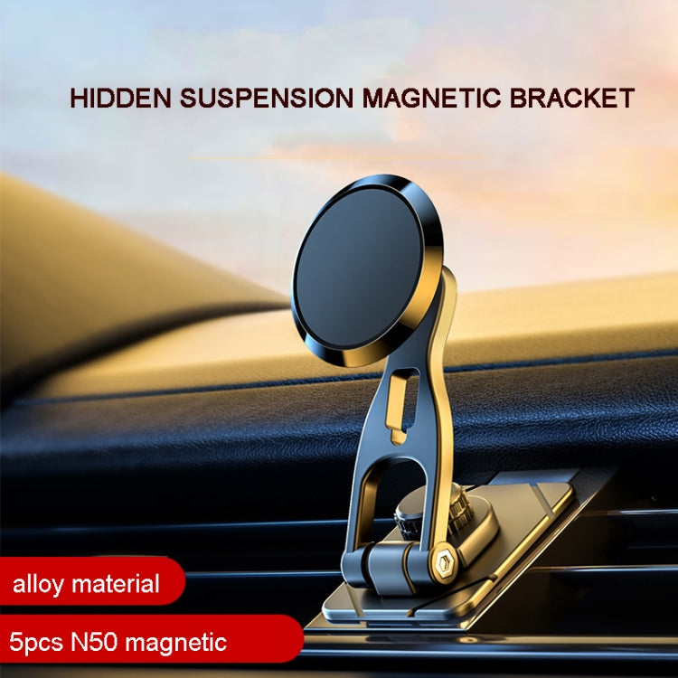 D29 Metal Car Phone Holder Floating Screen Folding Magnetic Phone Holder