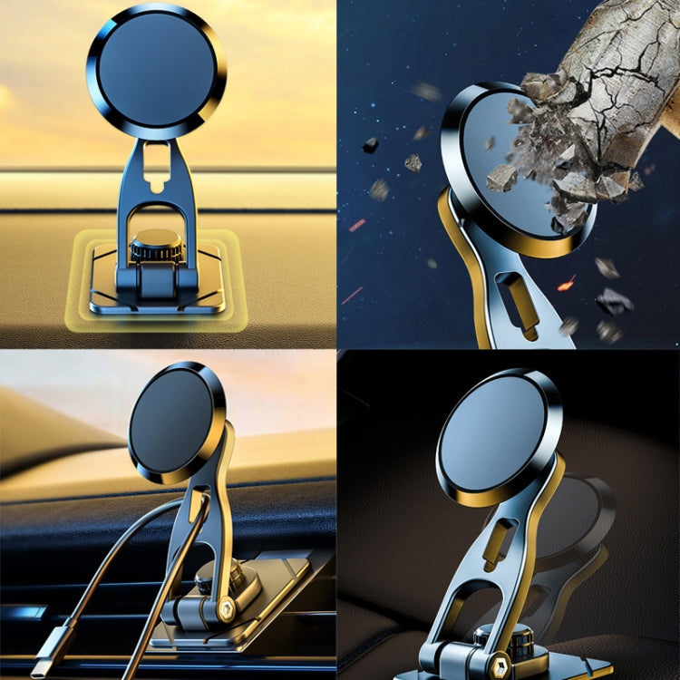 D29 Metal Car Phone Holder Floating Screen Folding Magnetic Phone Holder