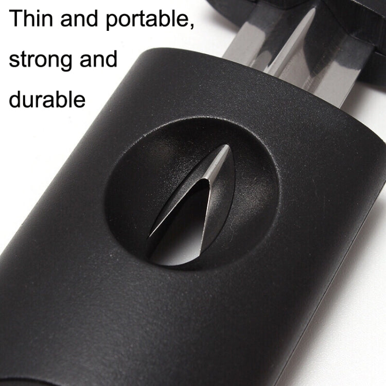 2pcs Portable Stainless Steel V Shaped Plastic Cigar Cutter Opening Hole