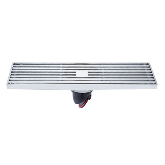 8x30cm Extended Full Copper Strip Floor Drain, Style: