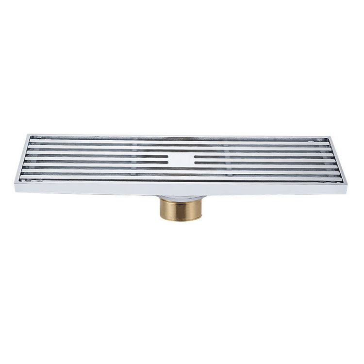 8x30cm Extended Full Copper Strip Floor Drain, Style: