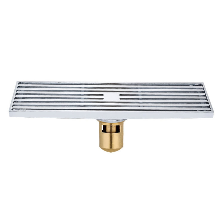 8x30cm Extended Full Copper Strip Floor Drain, Style: