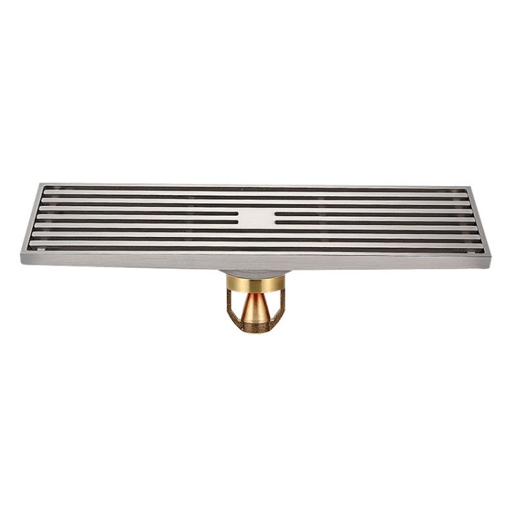 8x30cm Extended Full Copper Strip Floor Drain, Style:
