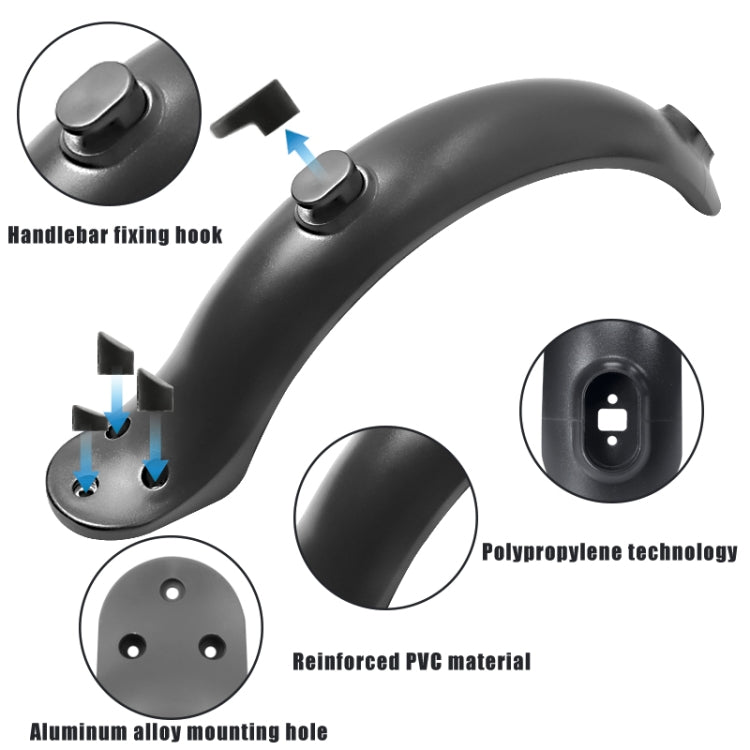 For Xiaomi M365 Electric Scooter Accessories, Fender+Bracket+Taillight