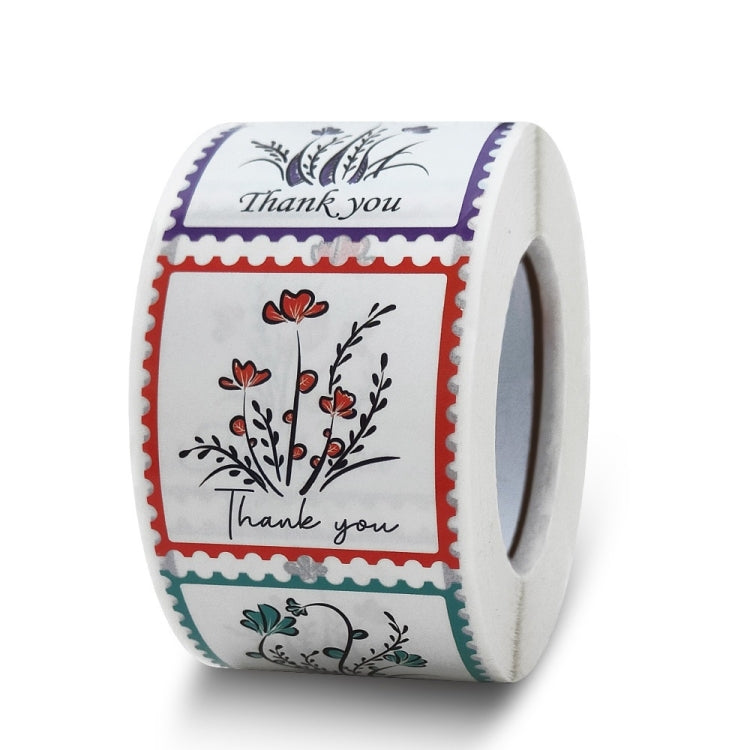 Thank You Square Self-adhesive Gift Food Packaging Seal Sticker Card Label